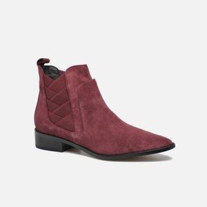 Rebecca Minkoff Size 6.5 Jacy Chelsea Dark Maroon Suede Ankle Boot NWOT MSRP195